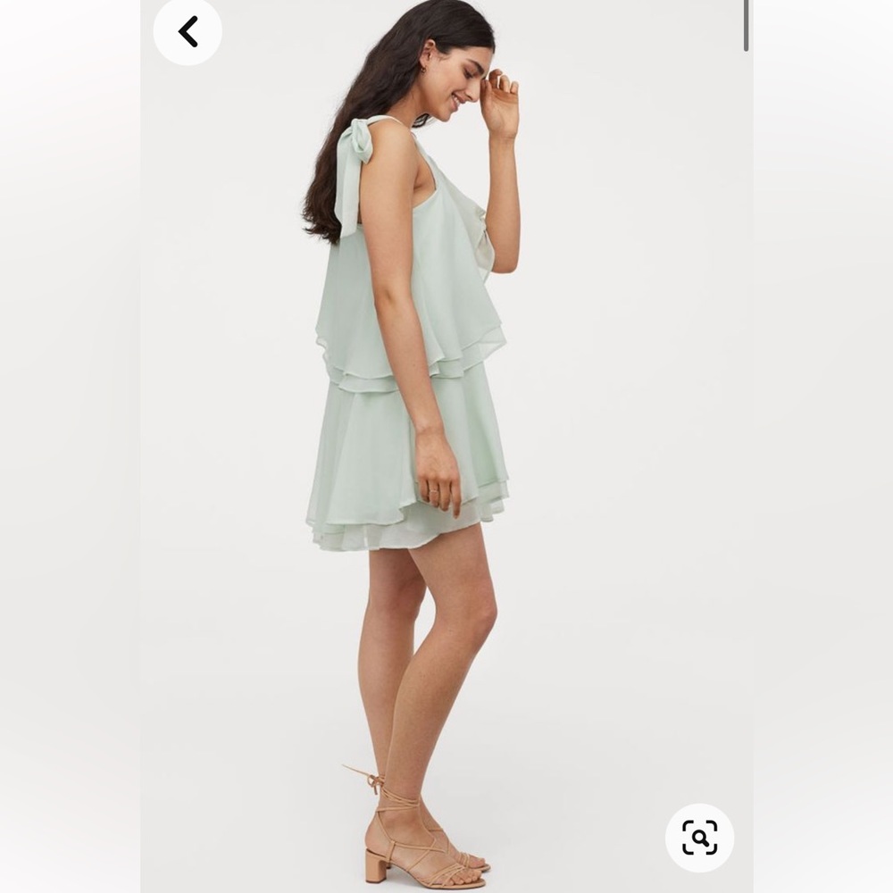 Worn Once! H&M Mint Green Tiered Dress! Size 8